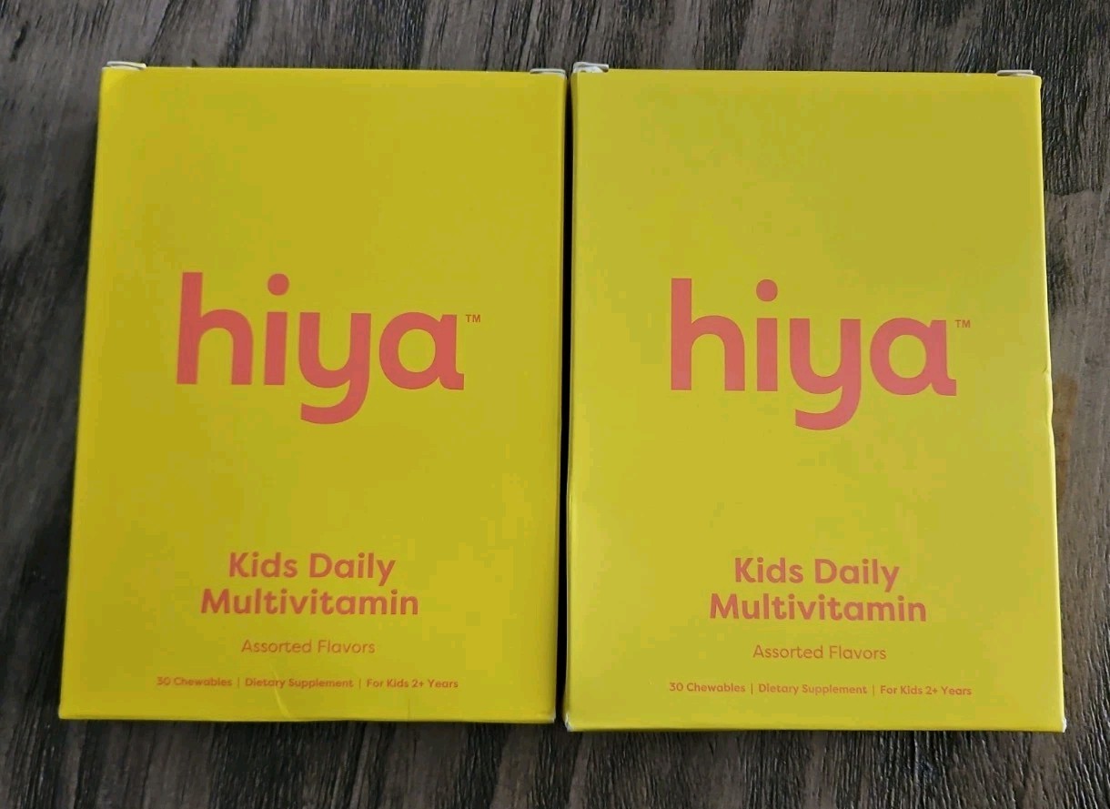 2X Hiya Kids Daily Multivitamin Assorted Flavors 30 Chewable Supplements Age 2+