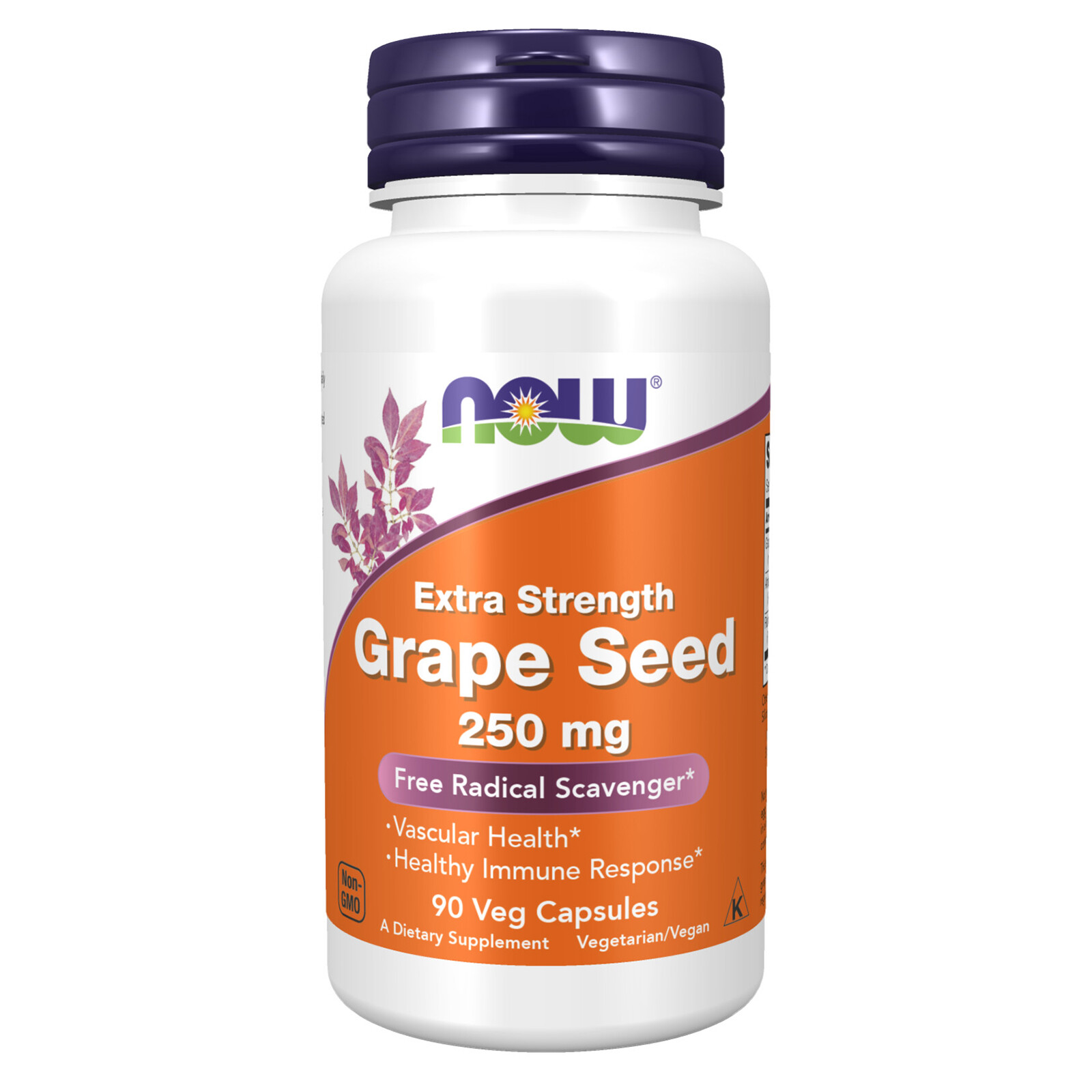 3 x NOW Mega Poteny Grape Seed Extract OPC 250mg 90 Vcaps Antioxidant Protection