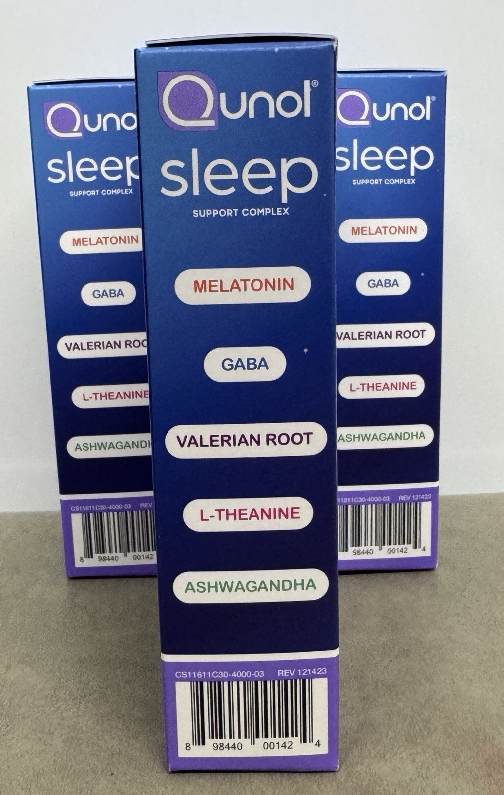 4 Pack Qunol Sleep Support 5-in-1 Melatonin 30 Count Exp 02/2027