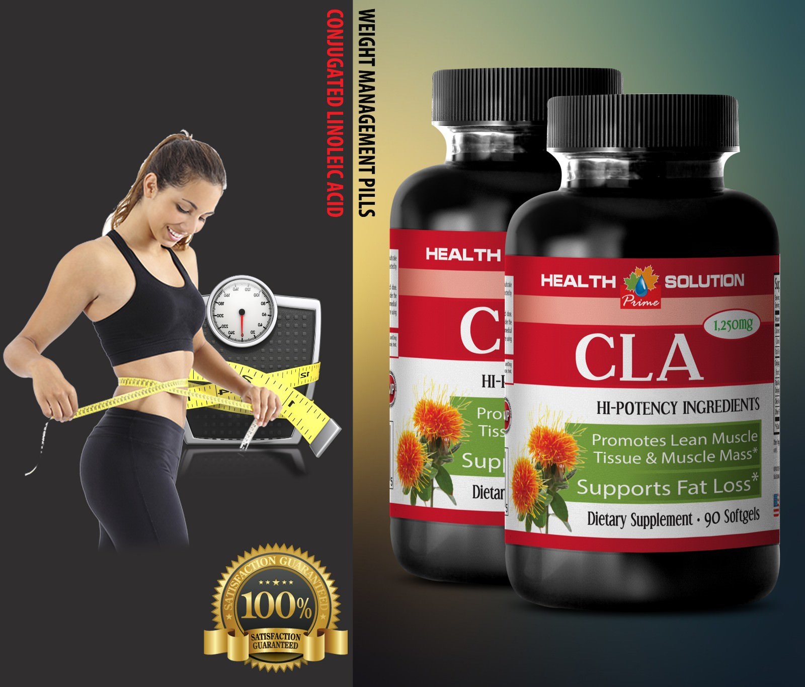 rapid weight loss pills – CLA 1250 mg – 2 Bottles 180 Softgels -Burns Body Fat