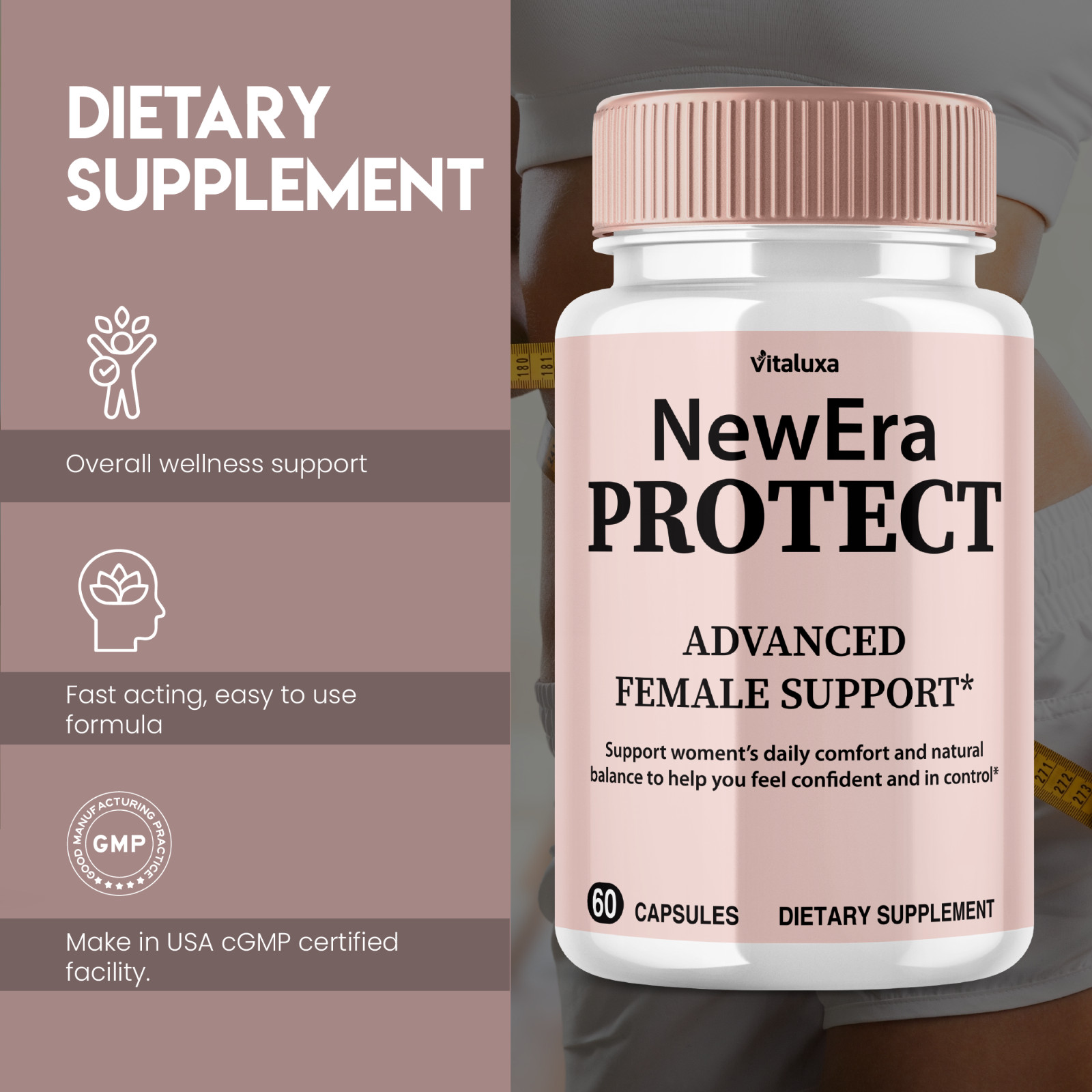 (3 Pack) New Era Protect Capsules, Protect Female Support Pills (180 Capsules)