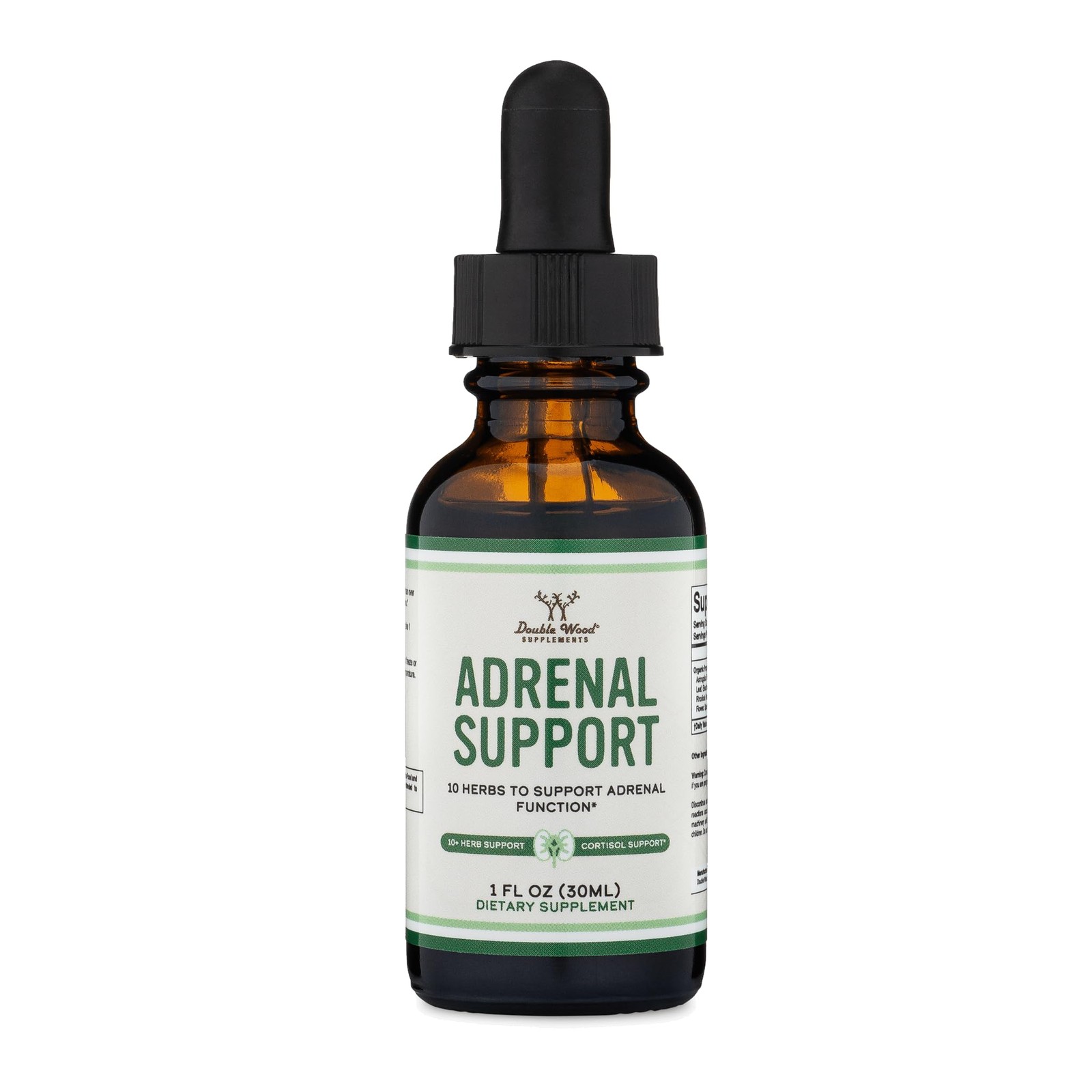 Adrenal Support Supplements (Liquid Drops) – 10 Organic 1 Fl Oz (Pack of 1)