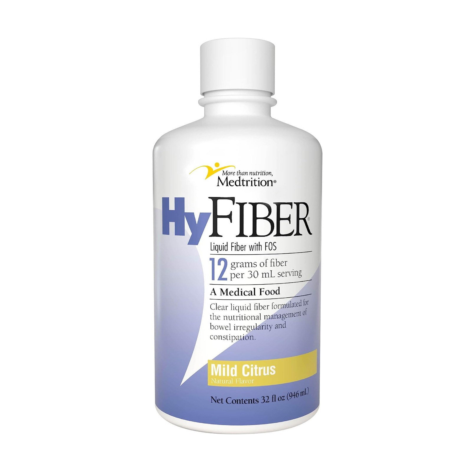 Medtrition HyFiber Daily Liquid Fiber for 32 Fl Oz (Pack of 1), Clear