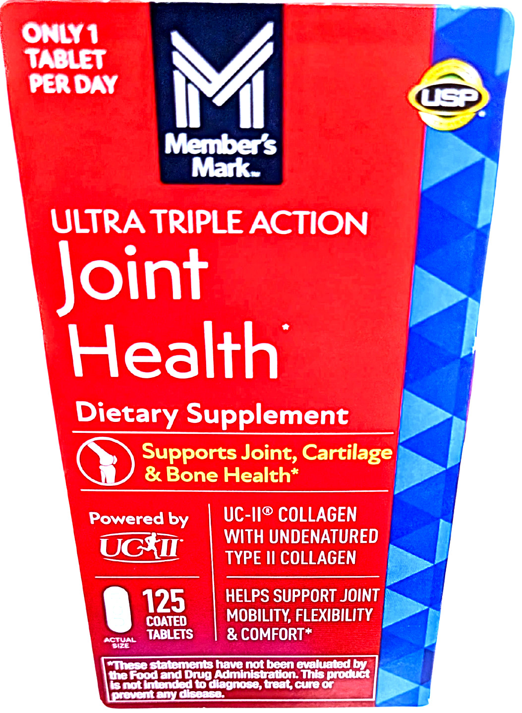 Member’s Mark Ultra Triple Action Joint Health Tablets 125 Count EXP 10/2027