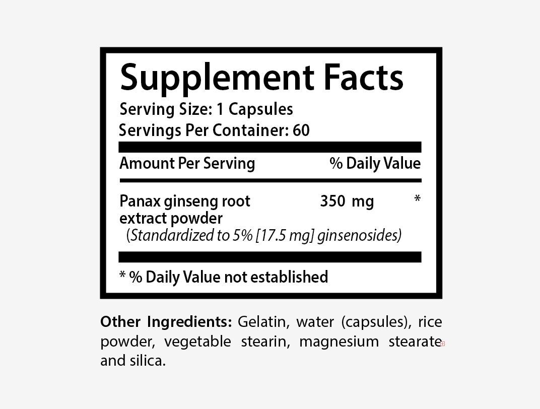 Energy Performance – KOREAN GINSENG – Reduces stress, Focus Support 1 Bottle
