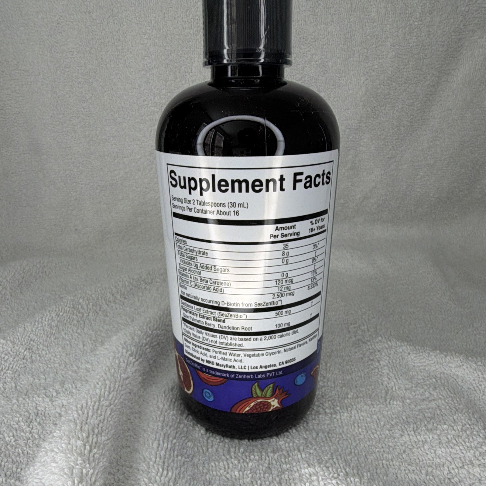 MaryRuth’s Daily Liquid Hair Formula Hair Support Blueberry Pomegranate 16oz
