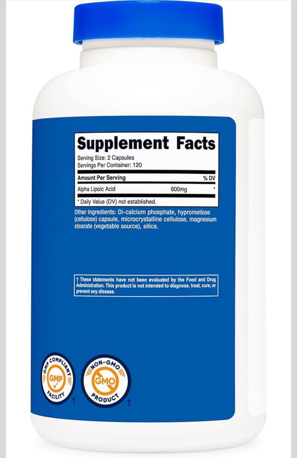 Nutricost Alpha Lipoic Acid – 600mg Per Serving – 240 Capsules