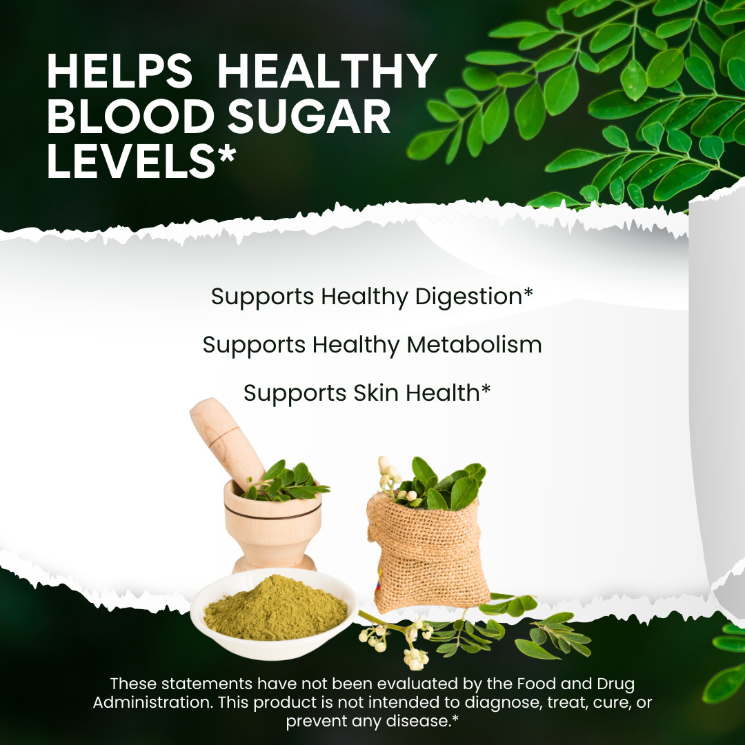 Moringa Capsules 100% Pure, Supports Overall Wellness – Supplement | 10 Bottles
