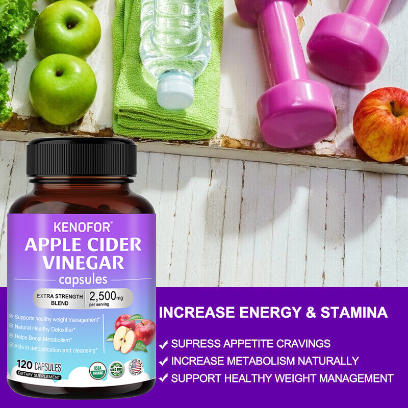 Apple Cider Vinegar Capsules, Extra Strength Blend, 2500 Mg Per Serving