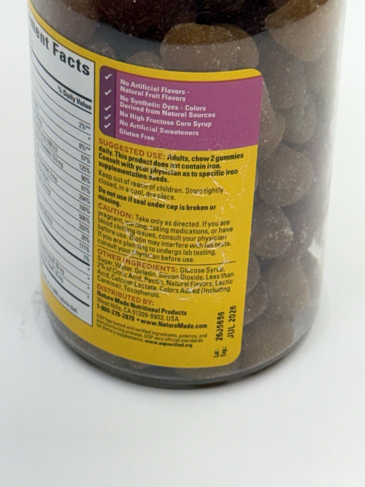 Nature Made Multi + Omega-3 Gummies For Her 150ct Gluten Free No Artificial Fla…