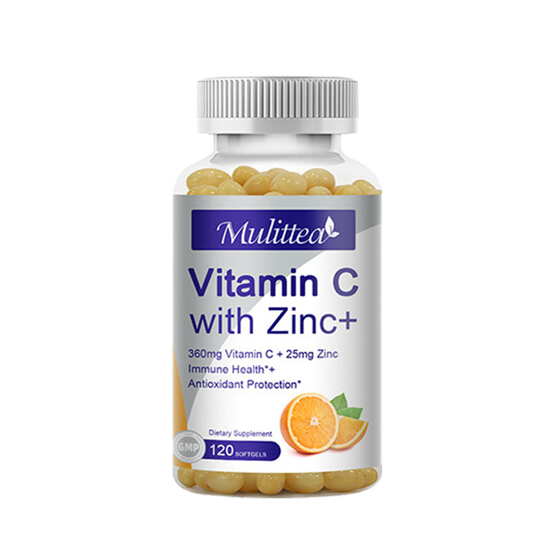 Vitamin C with Zinc 120 Capsules Antioxidant Supplements for Immune Support