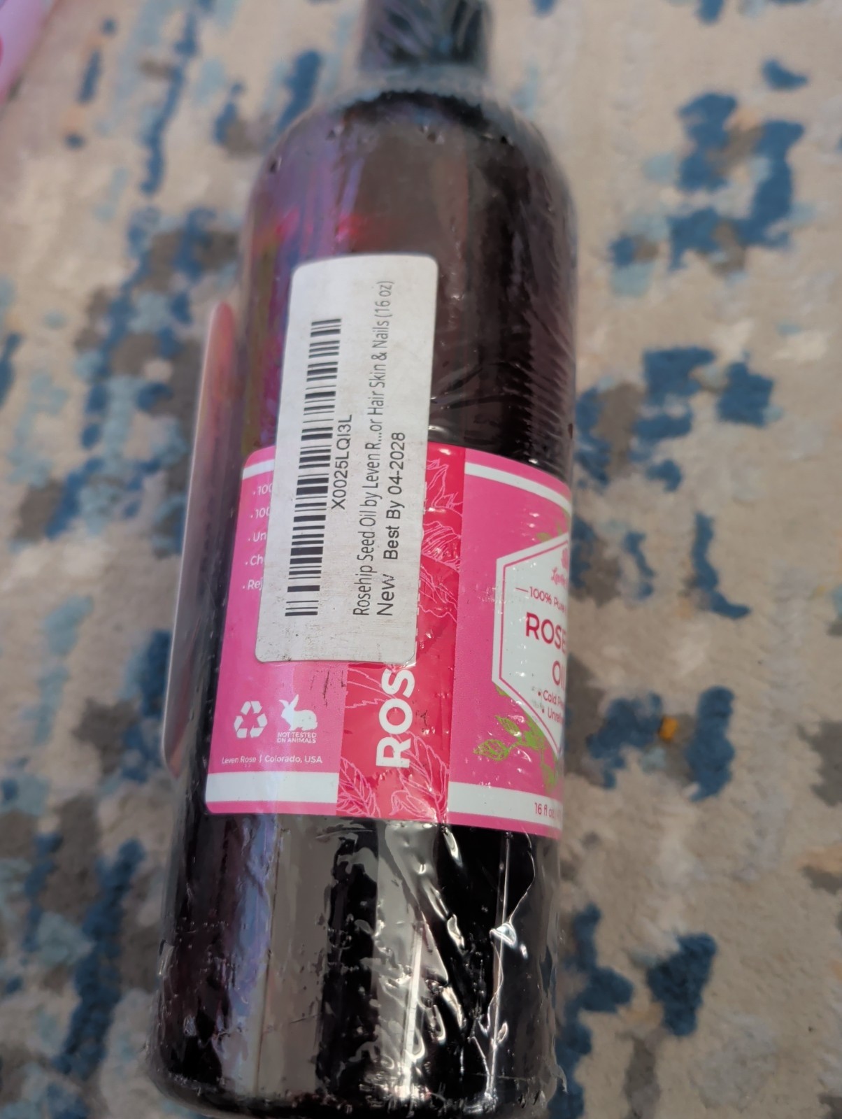 Leven Rose Organic Rosehip Oil 16 Oz / 473ml New