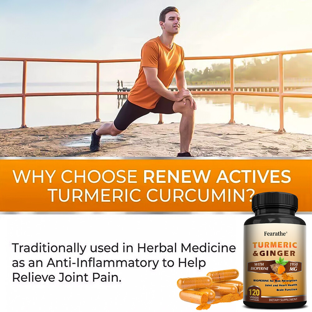 Turmeric & Ginger – 95% Curcuminoids 1950mg Max potency w BioPerine