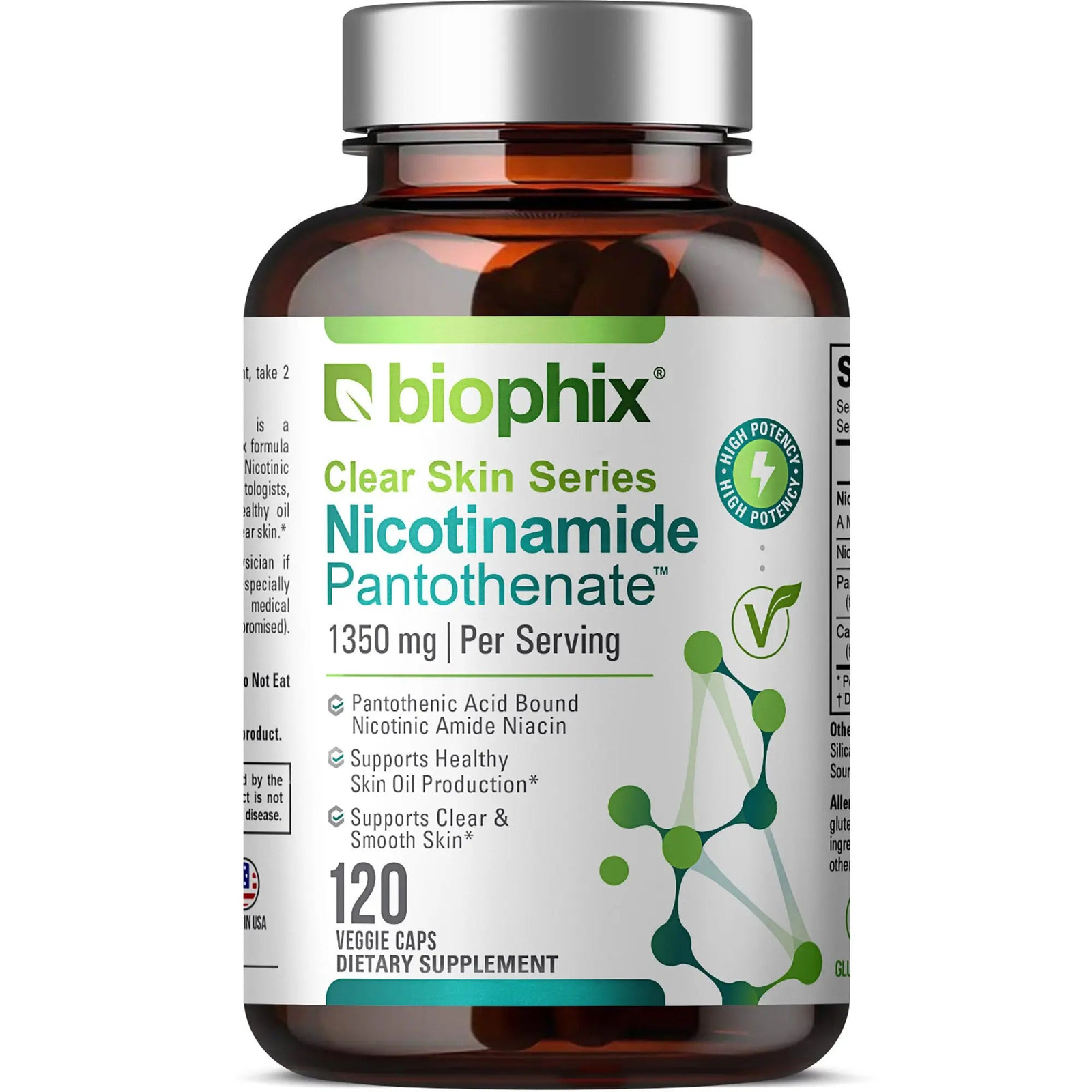 biophix Nicotinamide Pantothenate 1350 mg 120 VCaps