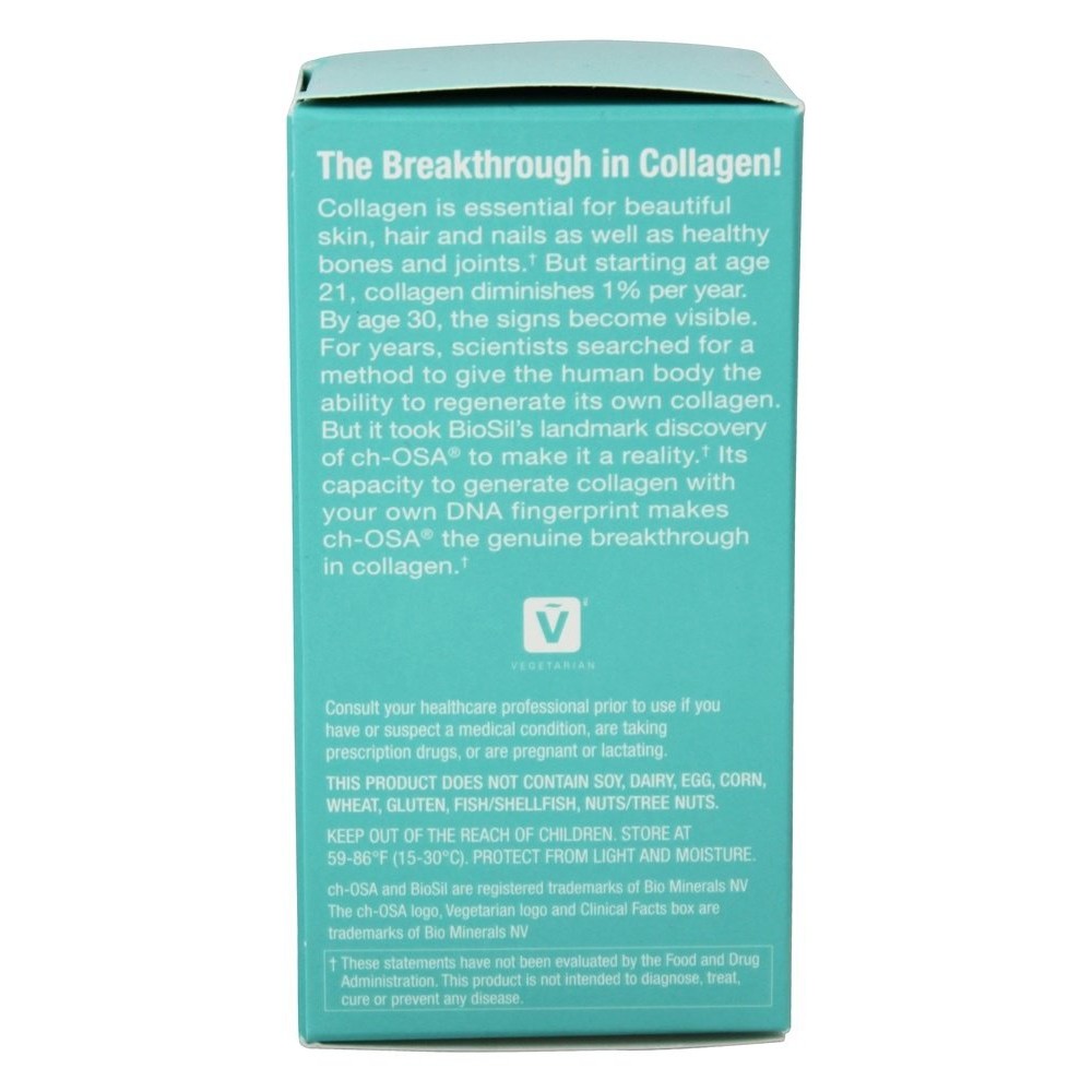 Natural Factors BioSil cH-OSA Advanced Collagen Generator 5mg,30 Vegetarian Caps