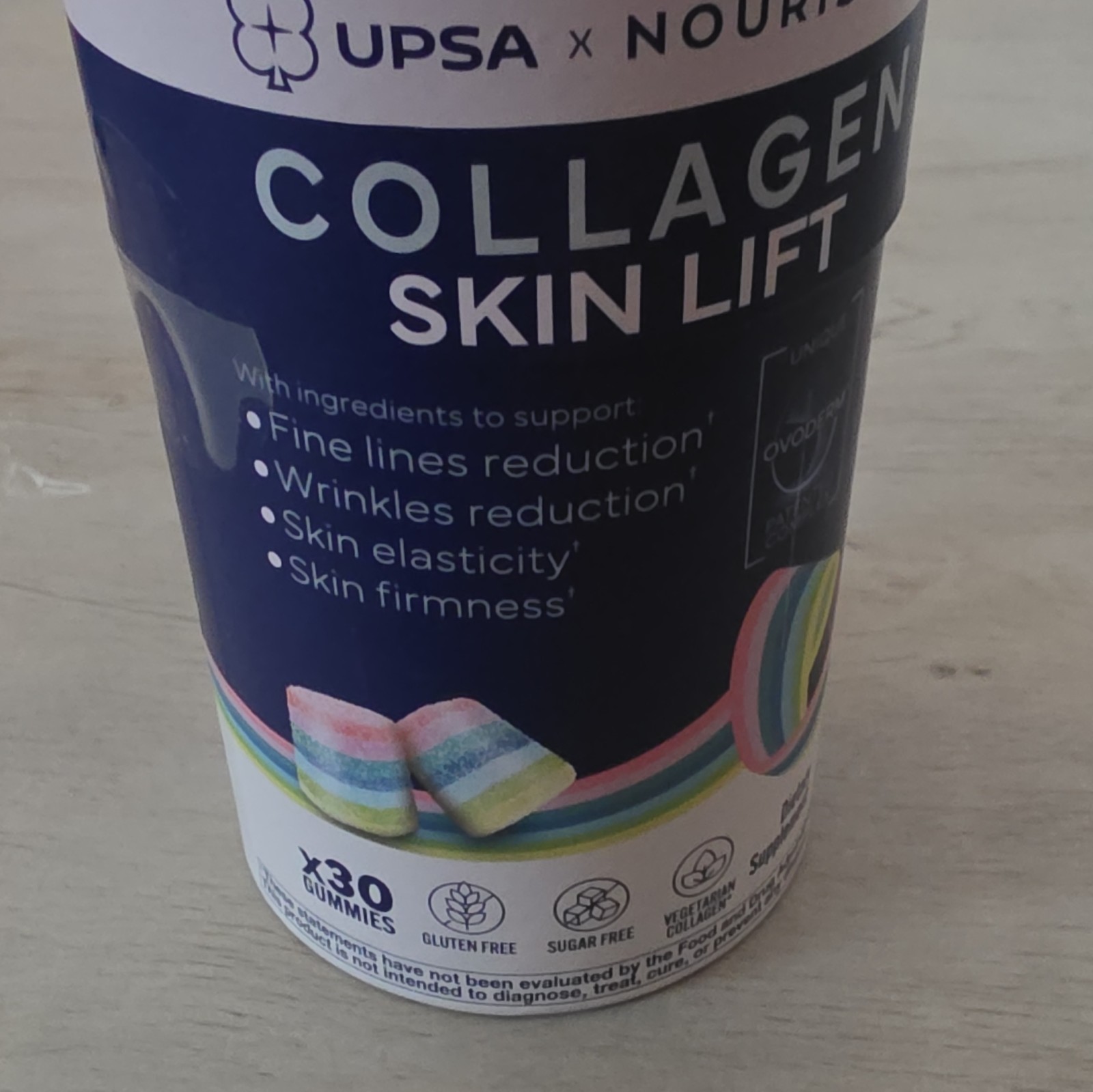 UPSA x Nourished Collagen Skin Lift Gummies 30 Count Sugar-Free Gluten-Free