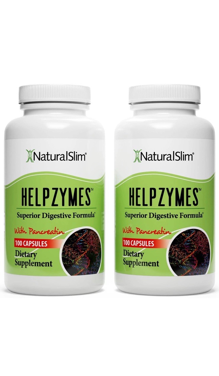 NaturalSlim Helpzymes 2-Pack Digestive Formula – Digestive Enzymes Capsules03/27