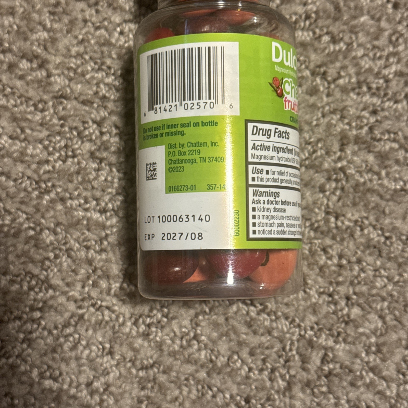 Dulcolax Saline Laxative Chewy Fruit Bites Cherry Berry Fast Relief 30 Count