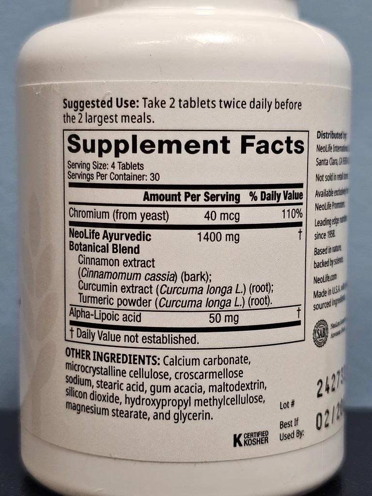 NeoLife Glucose Balance 120 Tablets – New / Sealed! Exp 2/2027