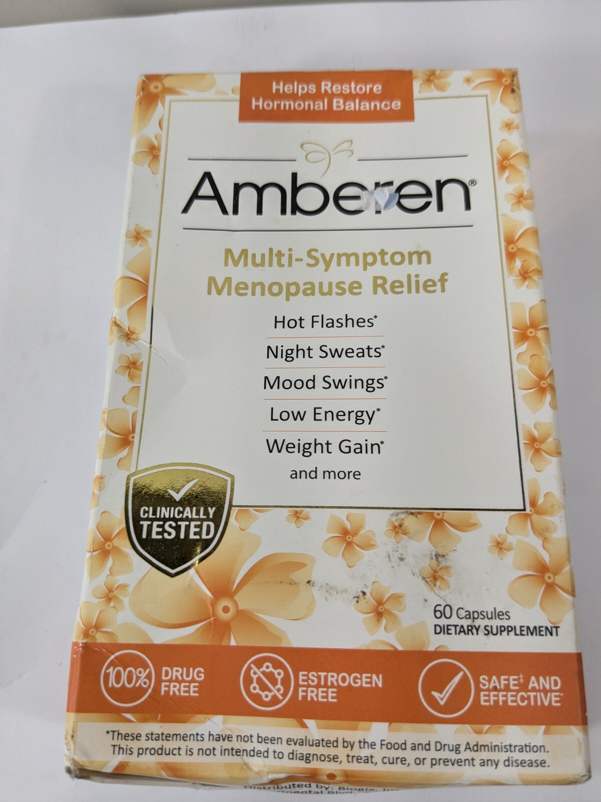 NEW Amberen Multi-Symptom Menopause Relief 60 Capsules exp 03/2026