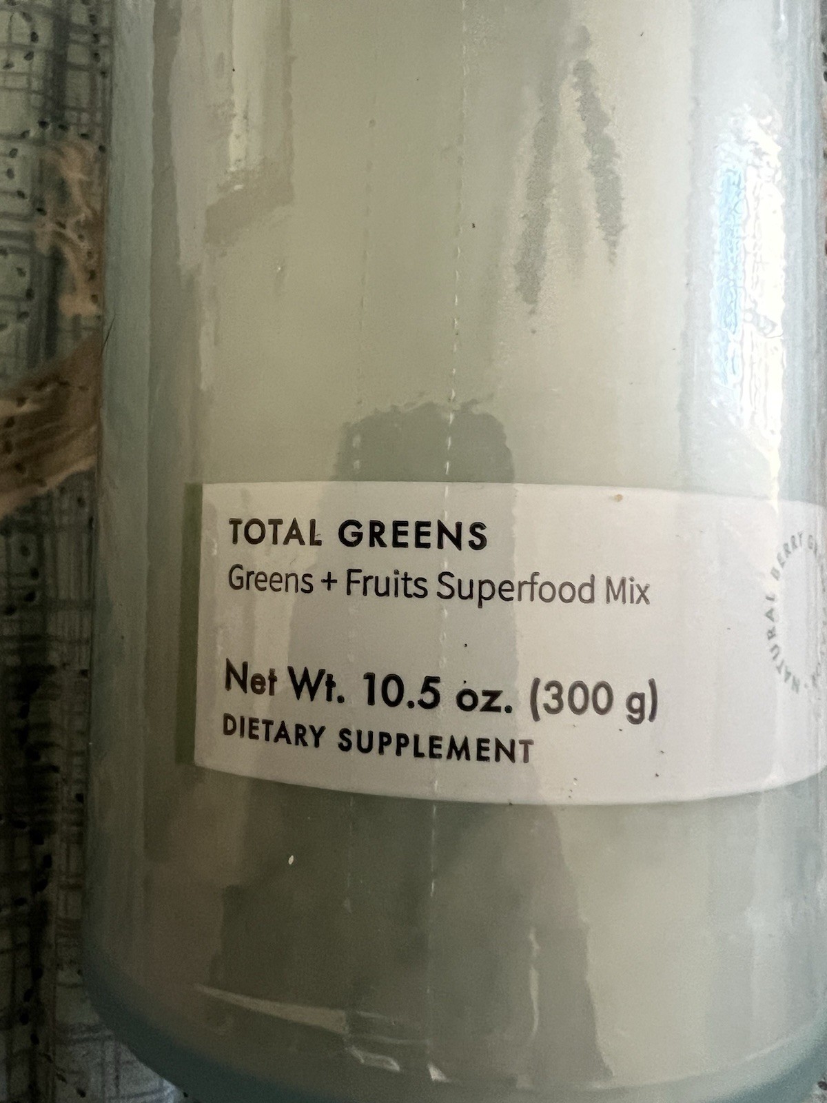 Monat Total Greens Superfood Mix Natural Berry Gr Flavor 10.5 oz NEW Exp 7/2026
