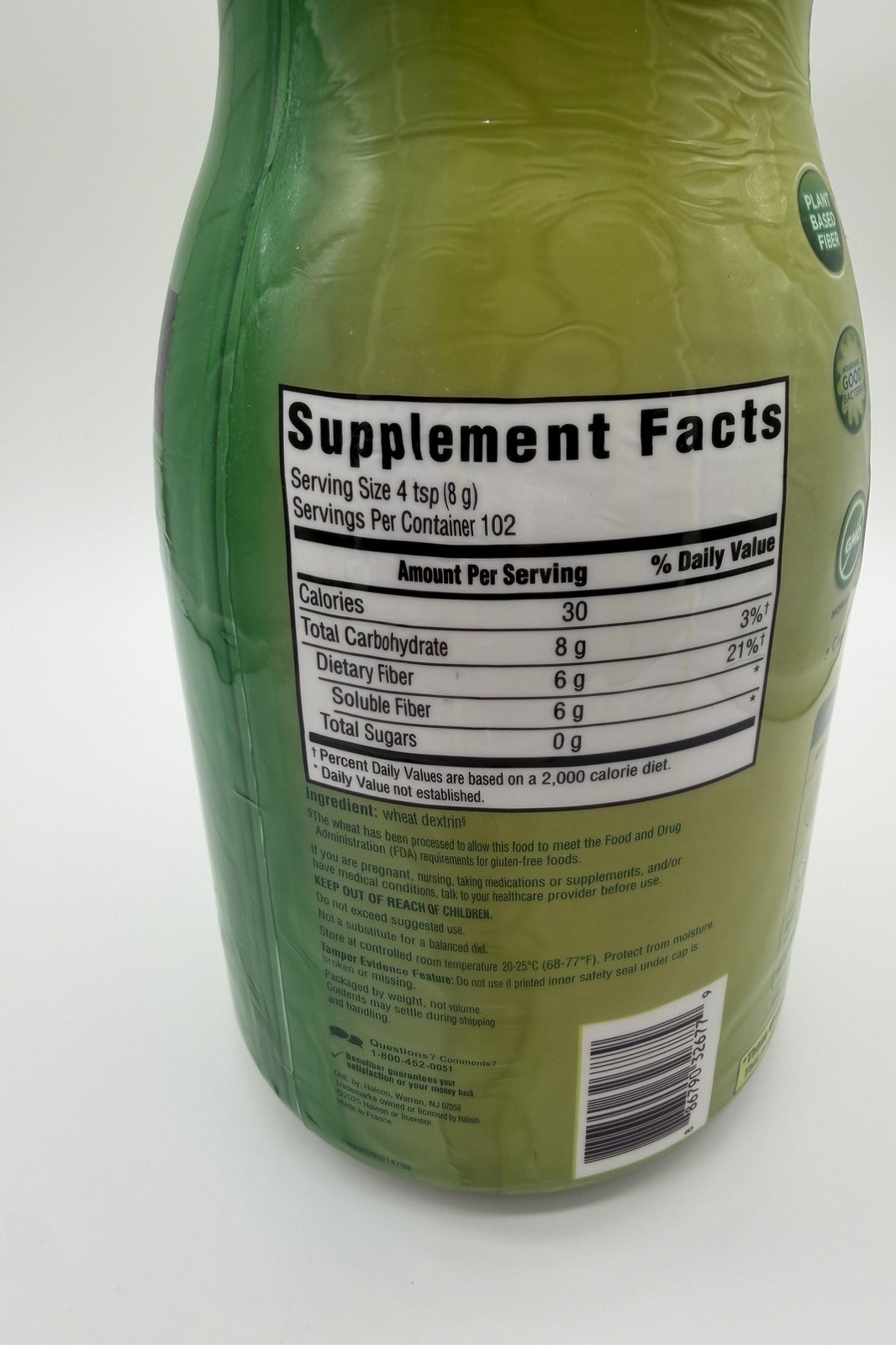 New Benefiber Prebiotic Fiber Supplement Sugar Free 28.9 oz Sealed EXP 08/2028