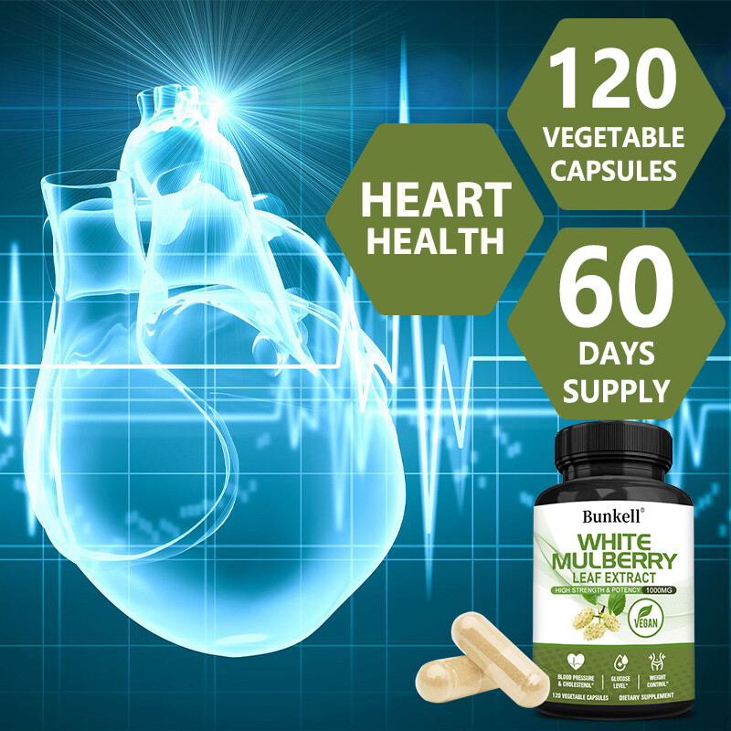 White Mulberry Leaf Extract 1000mg for Weight Loss Cardiovascular Health