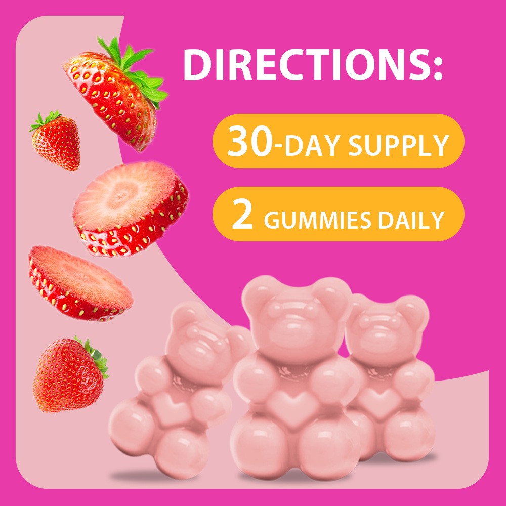 Teen Girls Multivitamin Gummies – Supports Immunity, Eye Health & Beauty 60pcs