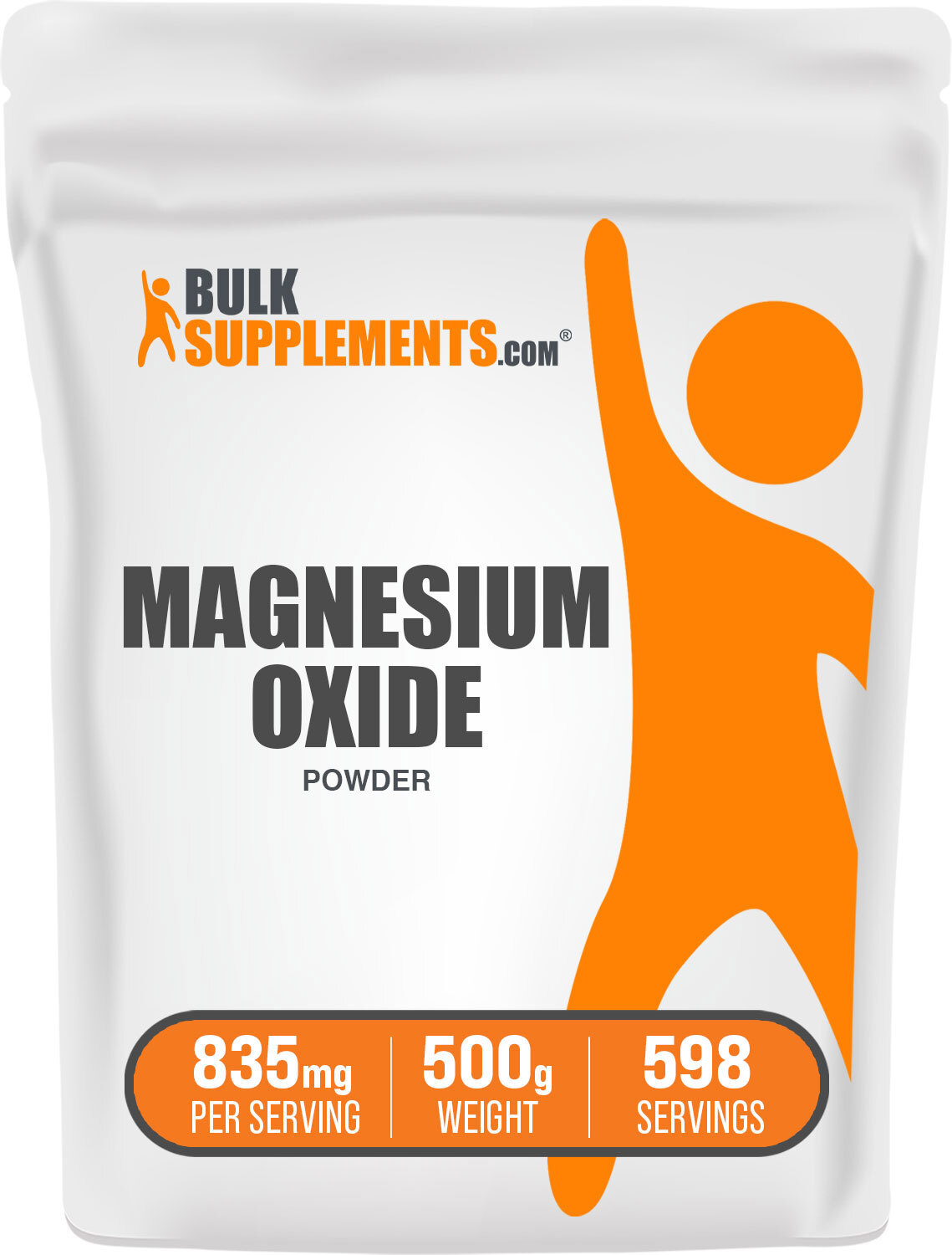 BulkSupplements Magnesium Oxide Powder – 835 mg Per Serving