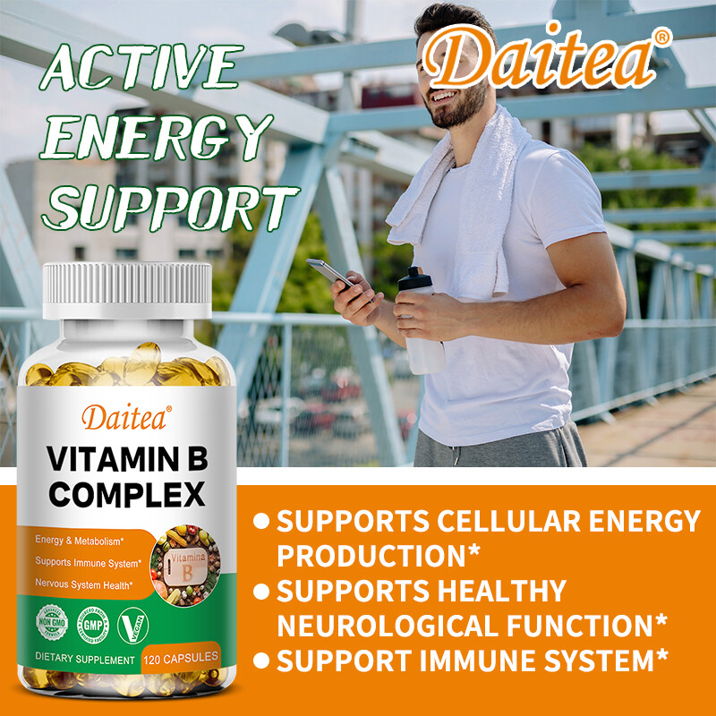 Vitamin B Complex Supplement-Manage Daily Stress Nervous System and Brain Health