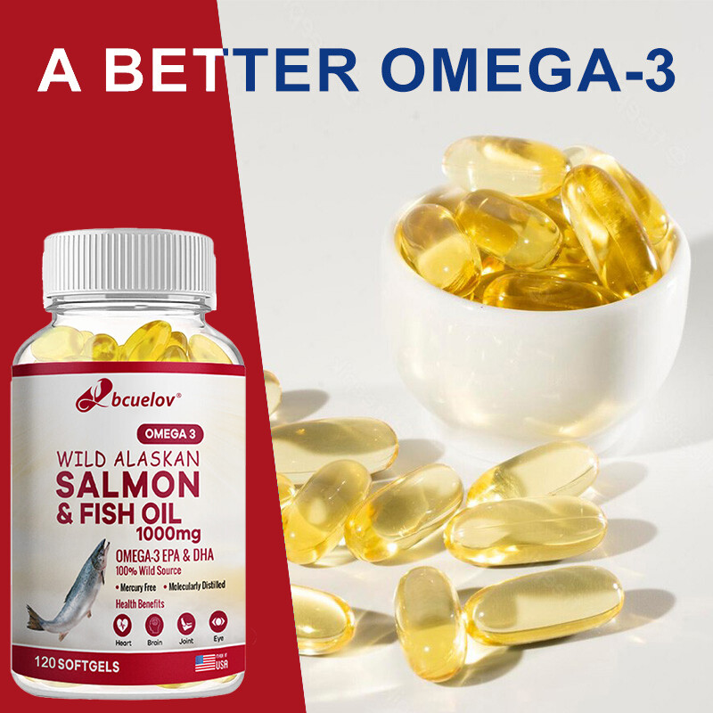 Omega 3 Fish Oil 1000mg Caps 180mg EPA 120mg DHA with Vitamin E 30/60/120Caps