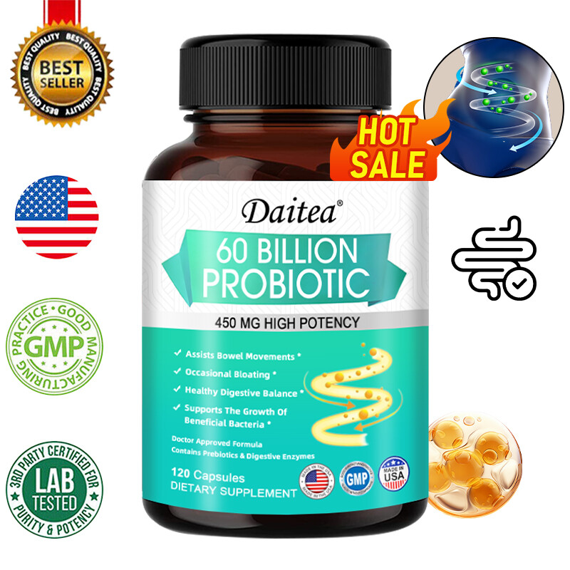 Probiotic & Prebiotic 60 Billion CFU Potency Immune Health 30 To 120 Capsules