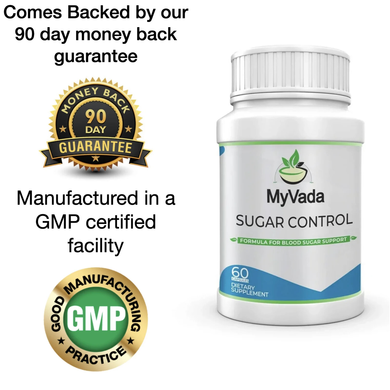 MyVada Sugar Control – Ayurvedic Herbal Organic Blood Sugar Support Supplement