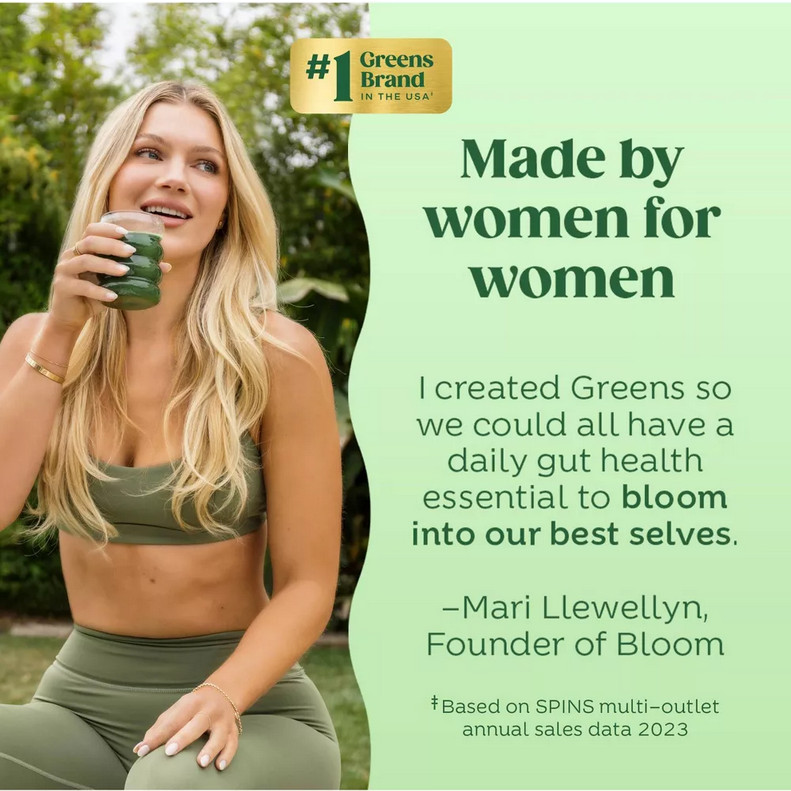 BLOOM NUTRITION Greens and Superfoods Powder Strawberry Kiwi 48 Servings NEW