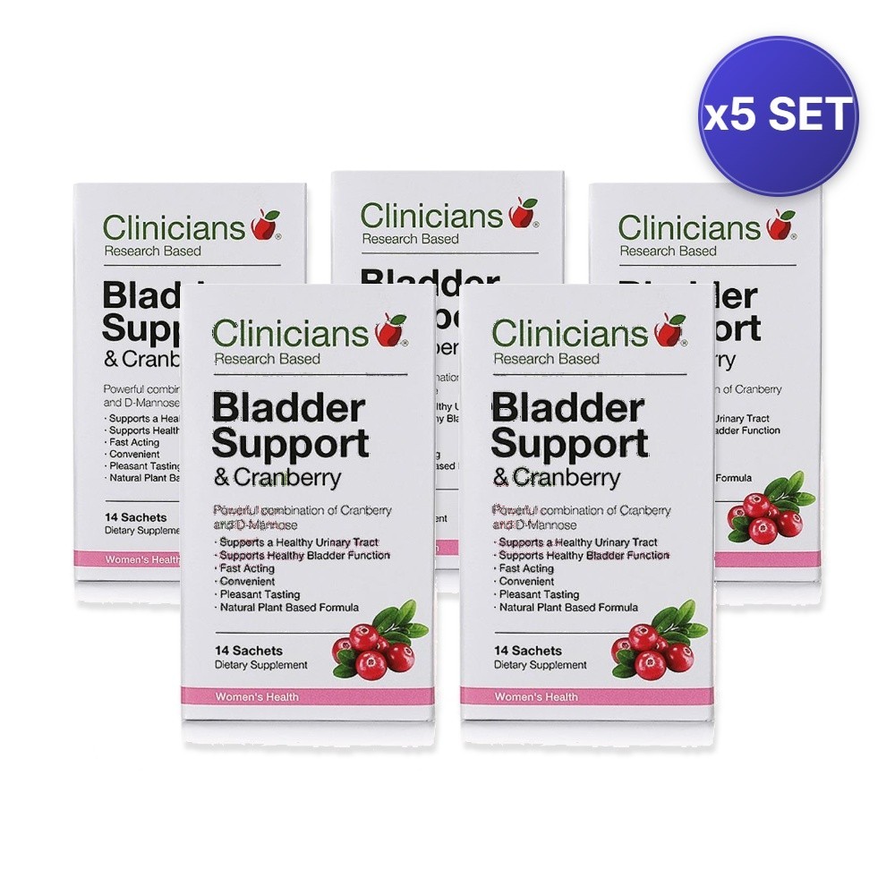 Bladder Support & Cranberry Sachets (14 Count) – 5 Pack