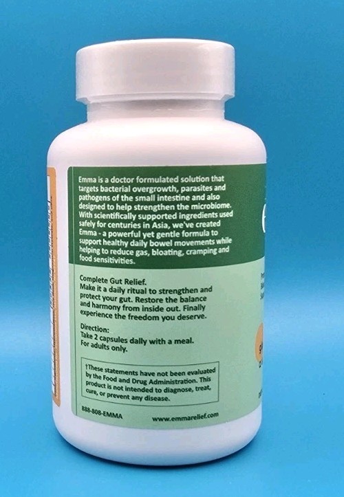 Emma Relief Supplement Konsciens Keto for Gut Bloating 60 Capsules Exp 2026