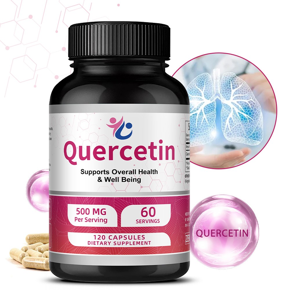Respiratory Supplement,With Quercetin 500mg,Support Cardiovascular 120 Capsules