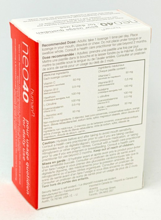 HumanN NEO40, 30 Lozenges Nitric Oxide Blood Pressure & Circulation Support