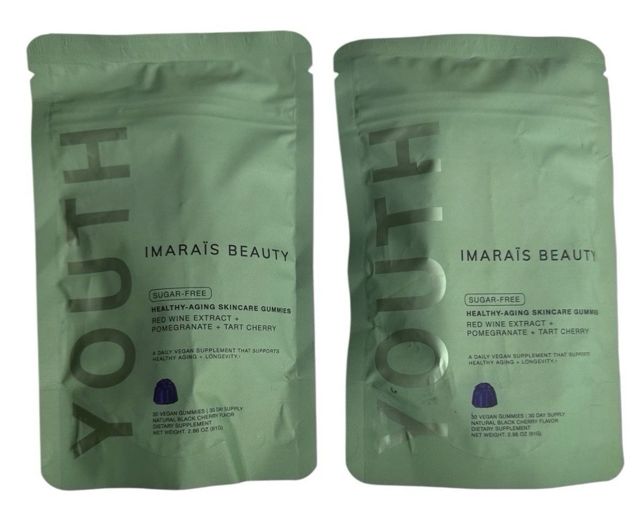 Imarais Youth Healthy Anti-Aging Skincare Gummies – 30ct – EXP 10/2026 Lot Of 2