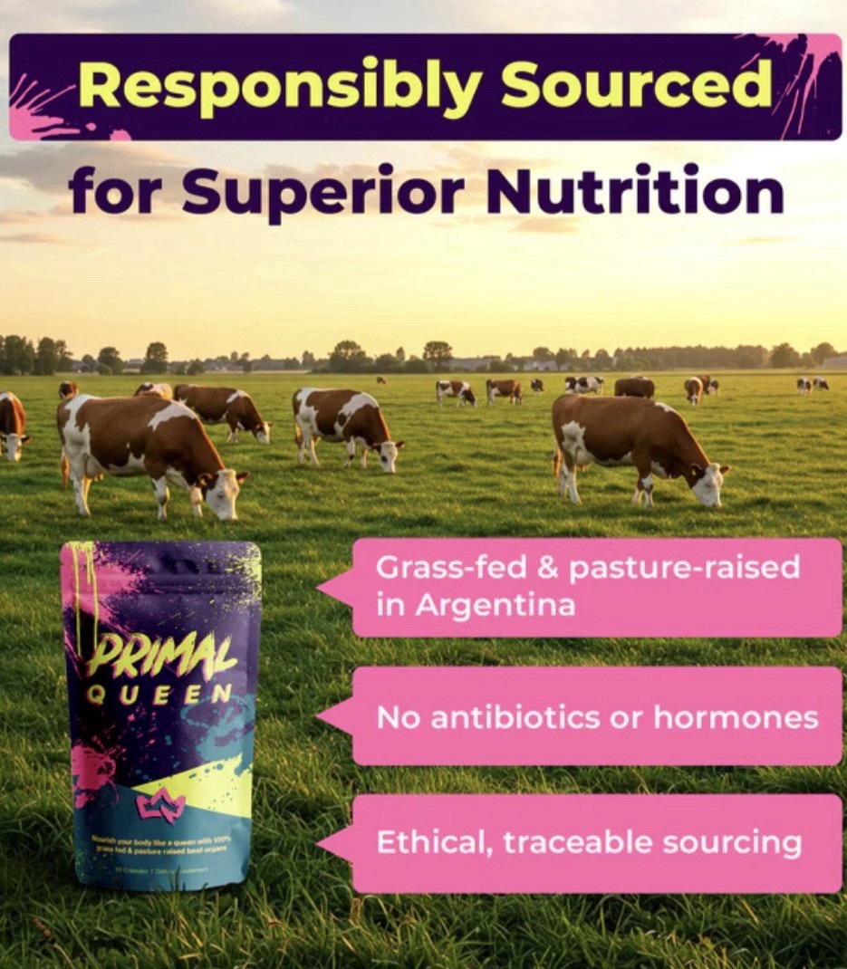 IN STOCK Primal Queen Capsules Women’s Health 60ct Grass Fed No Hormones