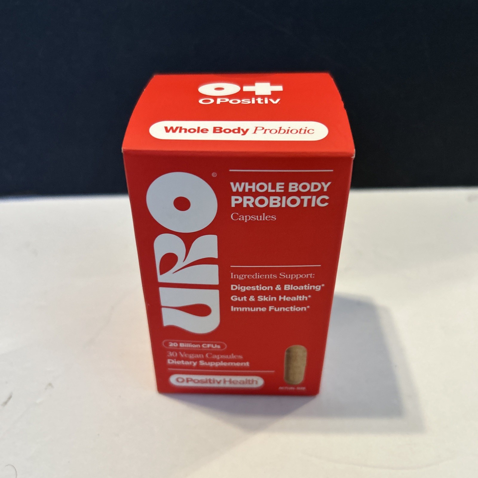 O Positiv URO Whole Body Probiotic 3-In-1 Probiotic Support 30 Caps NEW Exp 6/26