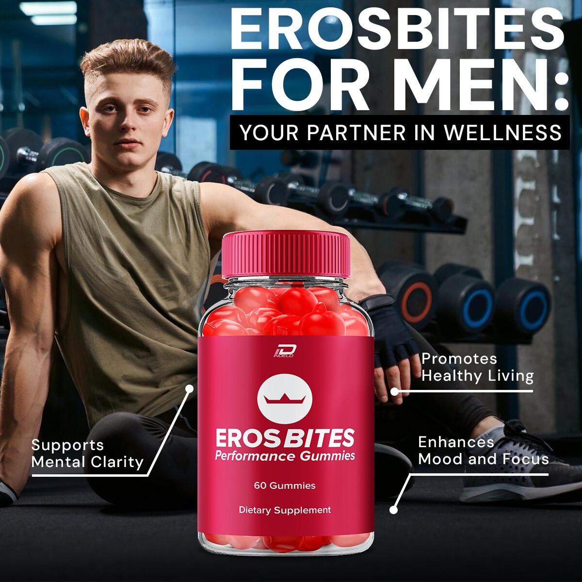 (1 Pack) Eros Bites Gummies for Men – Erosbites Male Gummy All-Natural Reviews