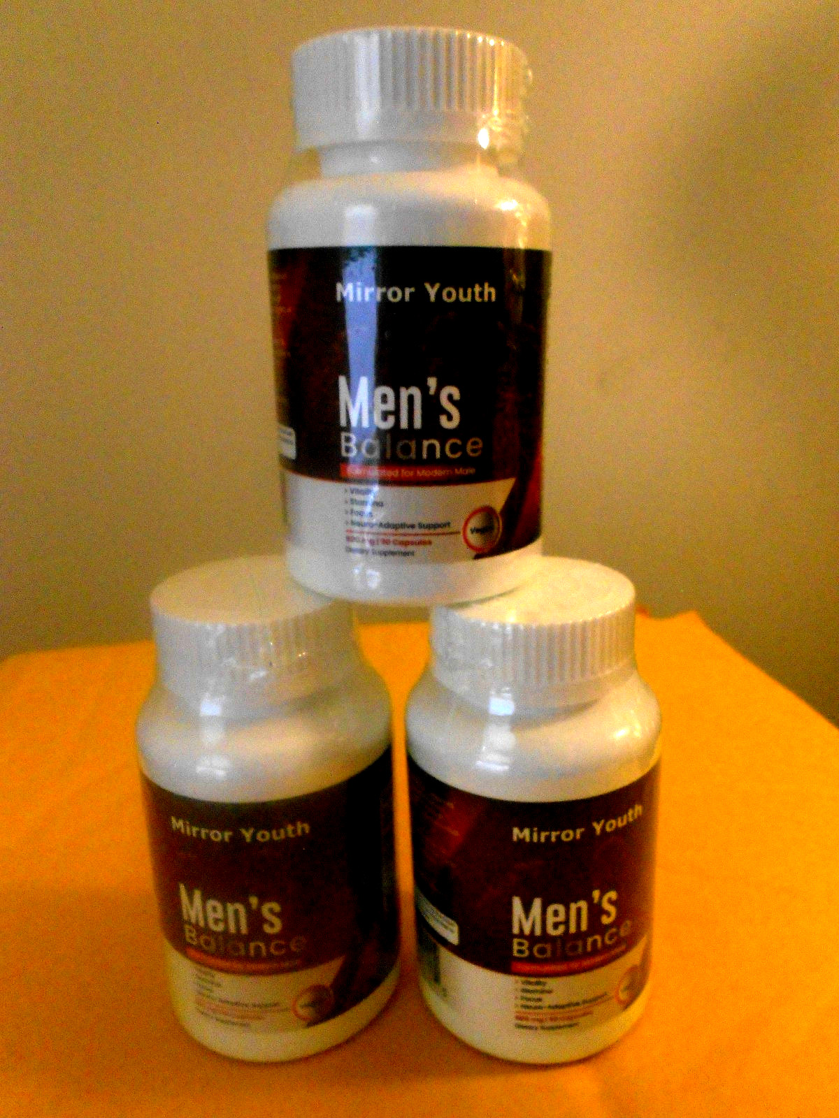 (3) Mirror Youth Men’s Balance Vegan Supplement |Daily Wellness Support 500 mg