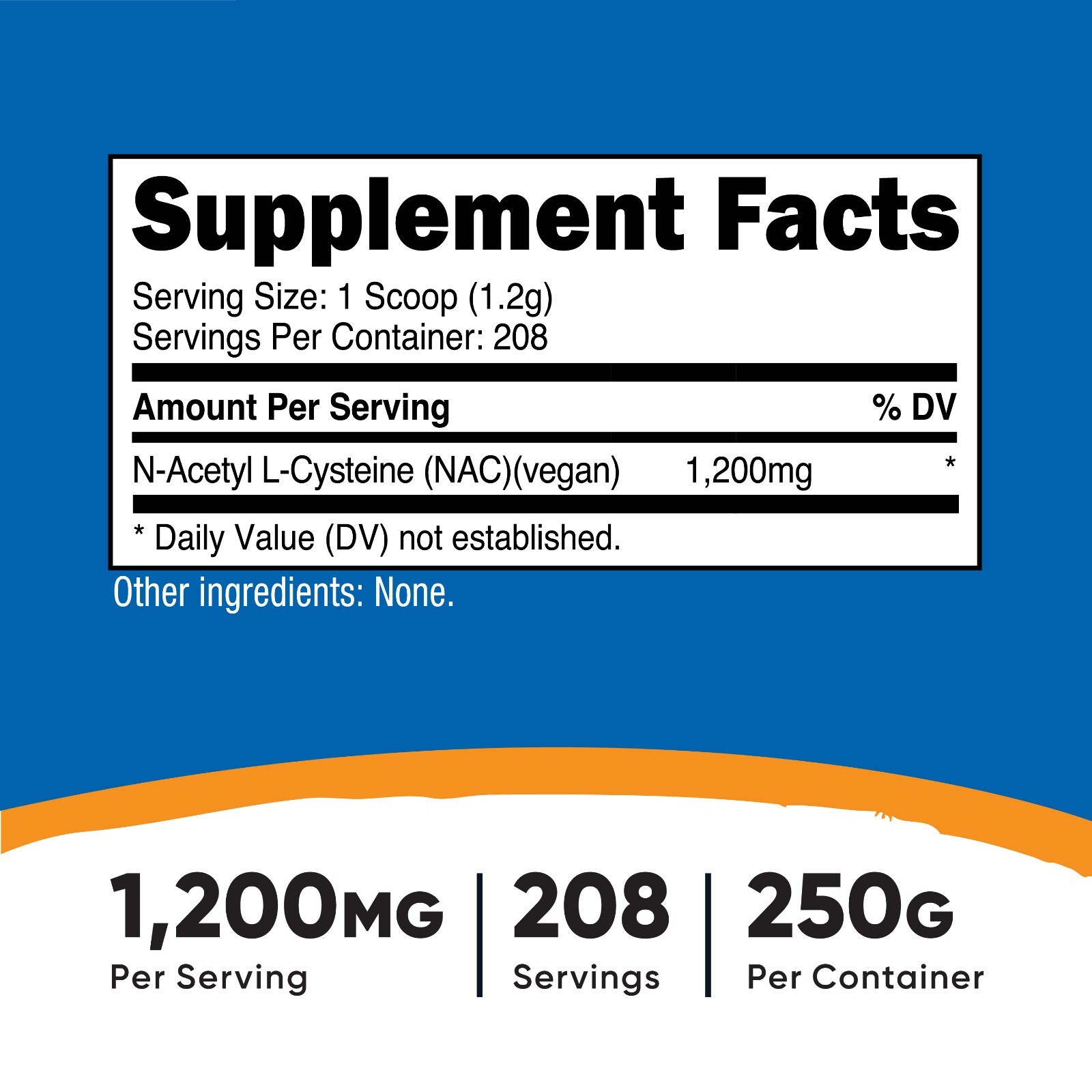 Nutricost N-Acetyl Cysteine (NAC) Powder 250 Grams – Vegan NAC