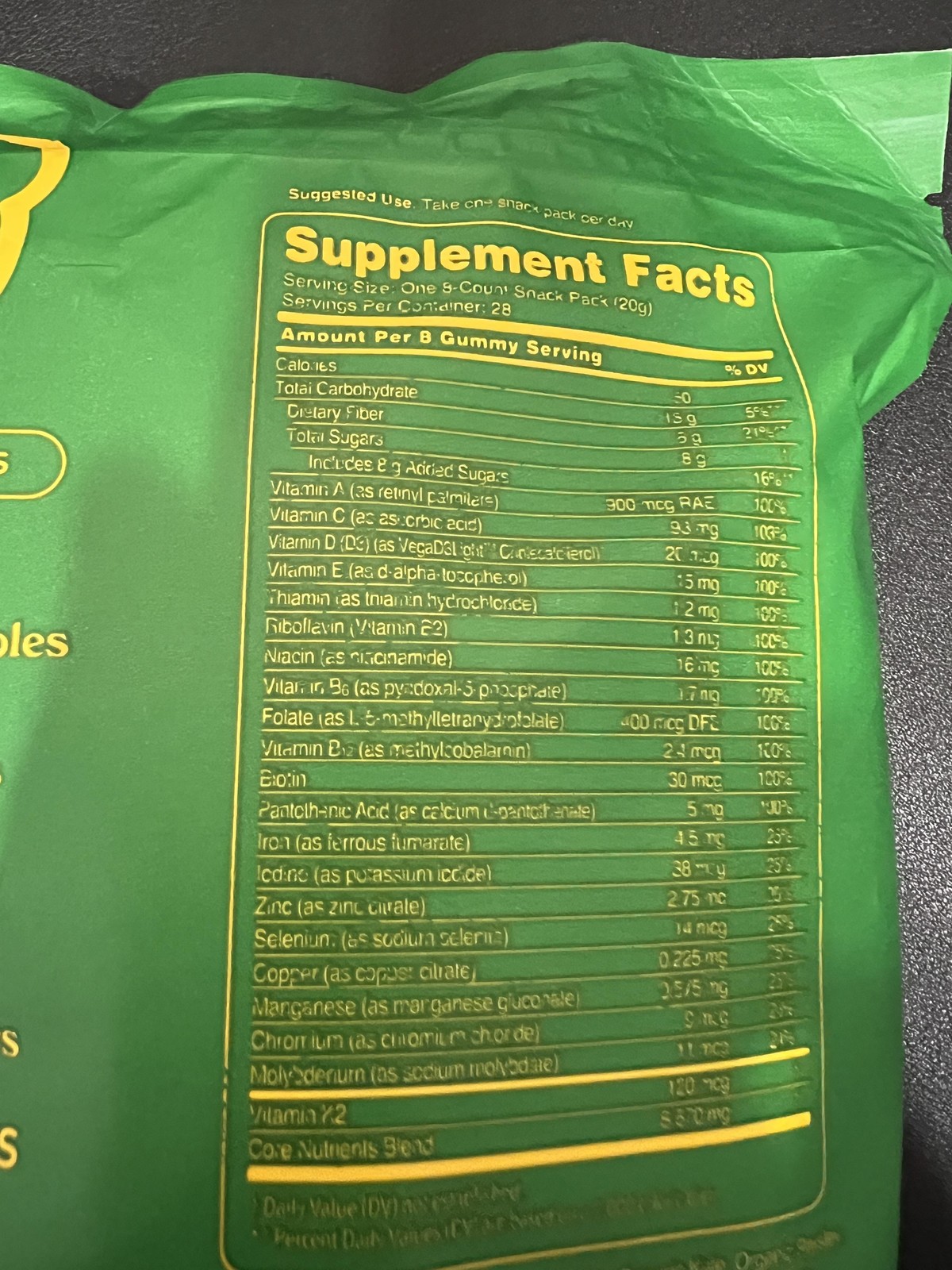 Grüns Superfoods Greens Gummies 224 Count 28 Packs Gluten Free Supplement NEW