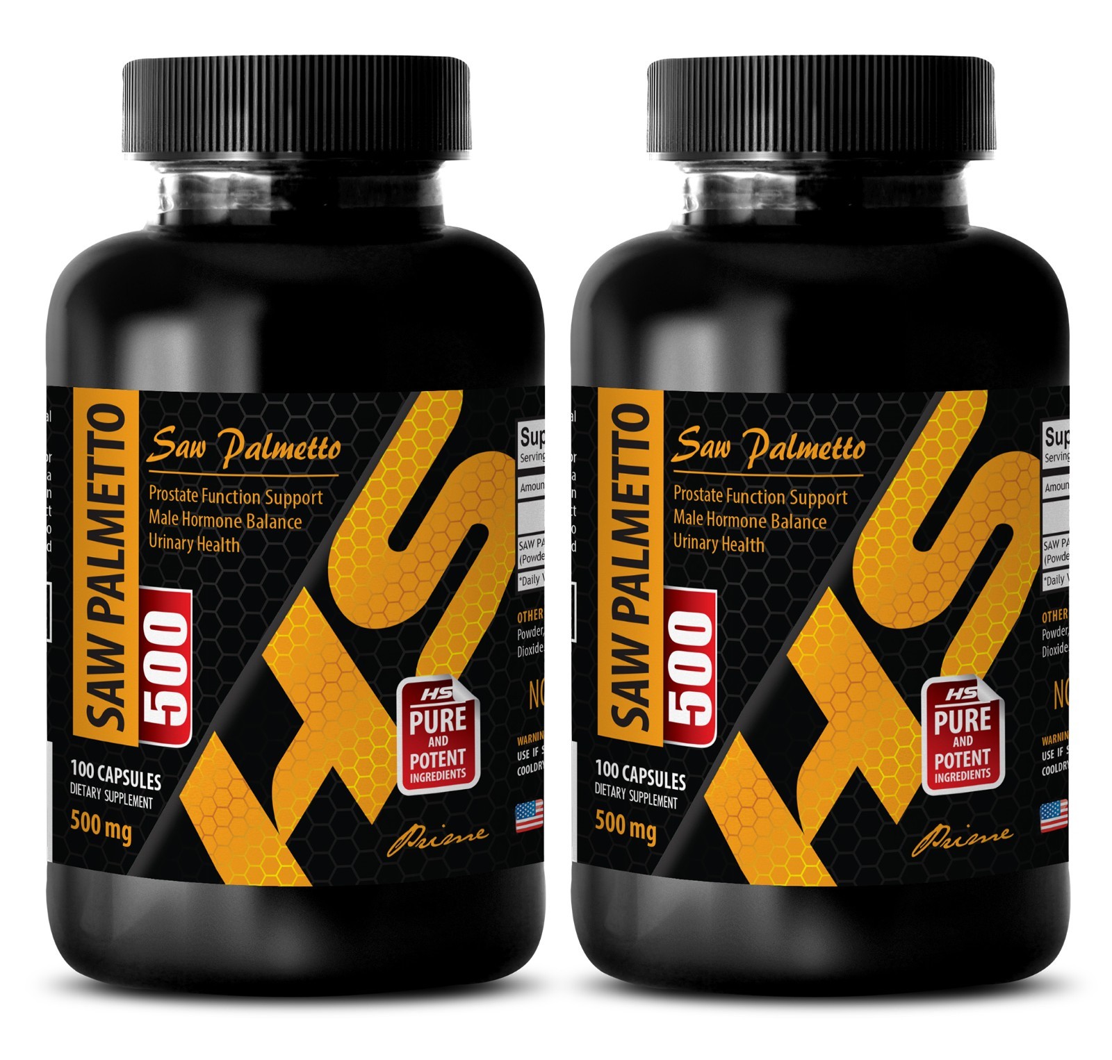 SAW PALMETTO 500MG – saw palmetto max strength – 2 Bottles 200 Capsules