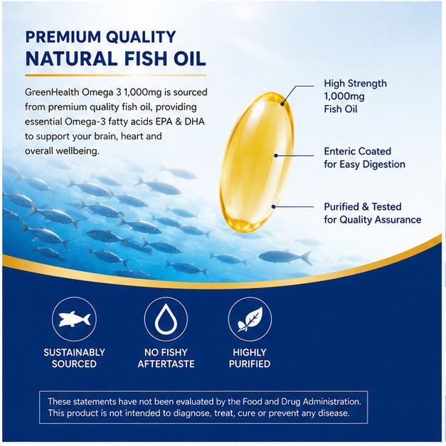 New Zealand Omega 3 1000mg x 100 Capsules