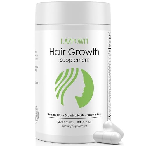 Lazpowfi Hair Growth Supplement, Biotin 10000mcg, 32-in-1 Vitamins for Hair