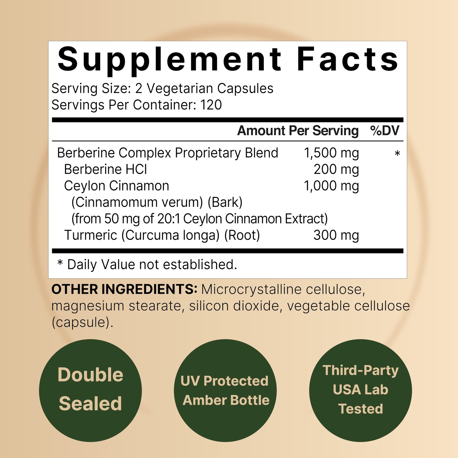 NatureBell Berberine Supplement 1500mg Per Serving 240 Veggie Capsules
