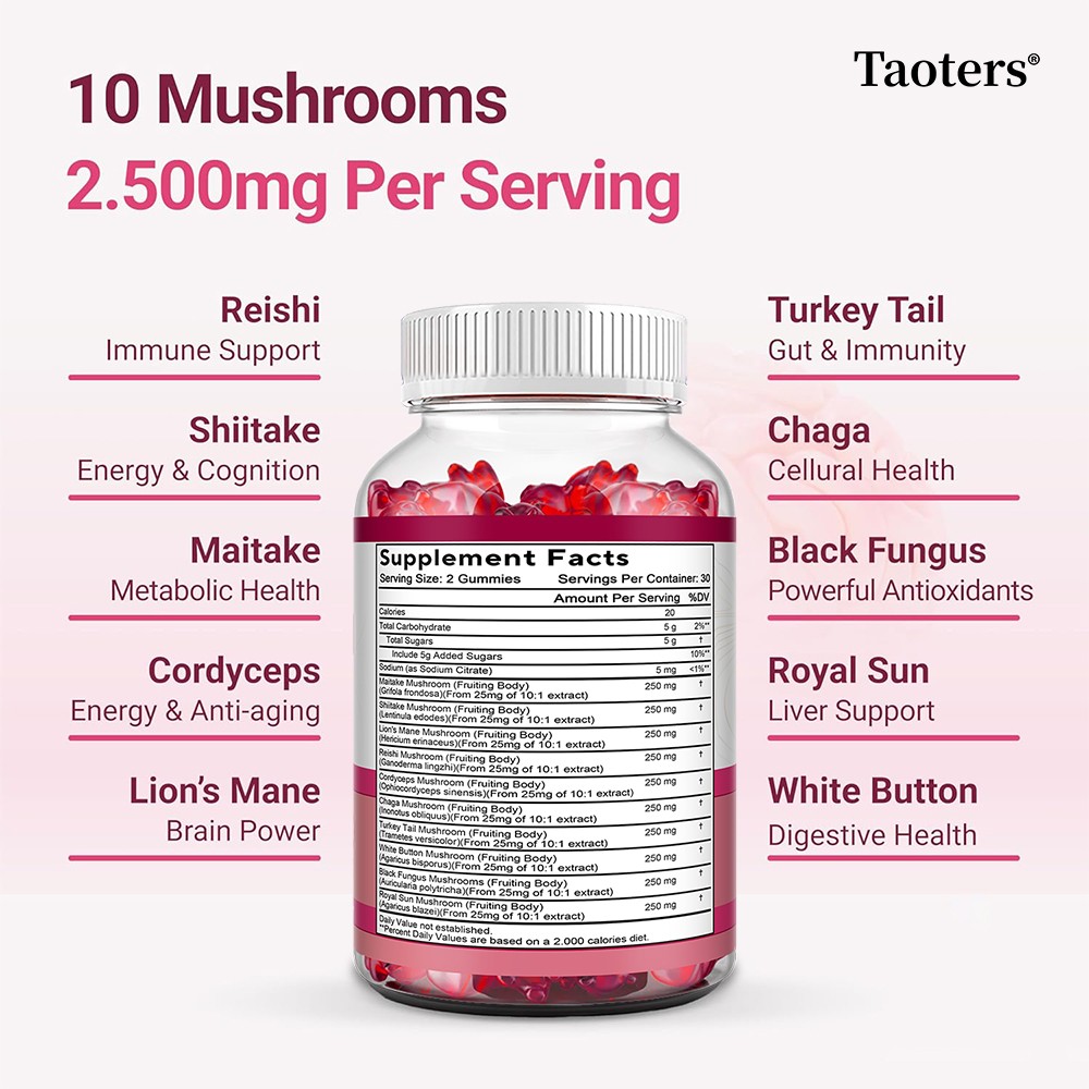 10-in-1 Herb Complex Gummies | For Brain & Immune Health Support, 60 Chews